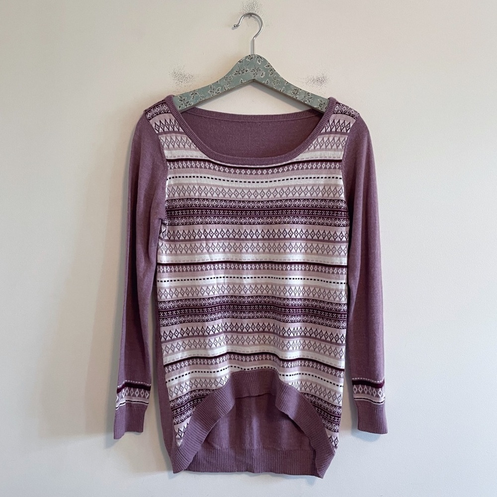 Felicity & Coco Purple Fair Isle Print Sweater